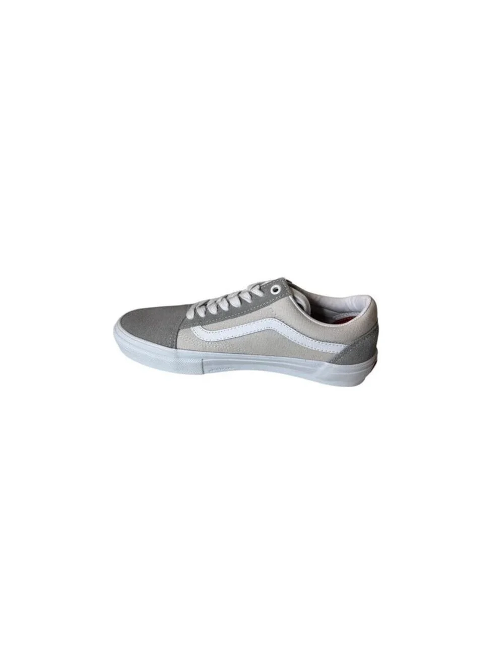 Men's Vans Old Skool Gray White Sneakers Size 7.5
